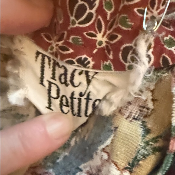 Vintage 1960s 1970s Cotton Floral Patchwork Dress - Picture 2 of 4